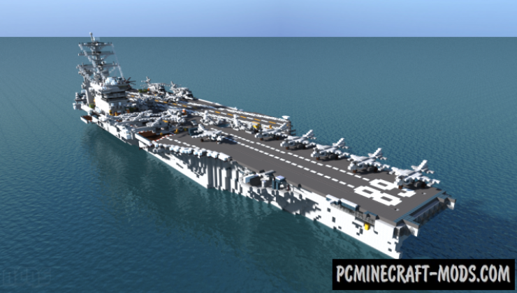 USS Nimitz - 3D Art Map For Minecraft