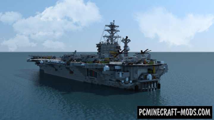 USS Nimitz Map For Minecraft 1.14, 1.13.2  PC Java Mods 