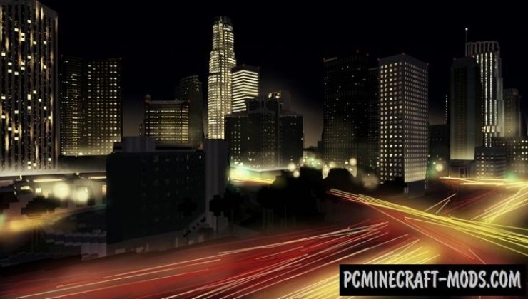 Downtown Los Angeles Map For Minecraft 1.14.1, 1.13.2  PC 