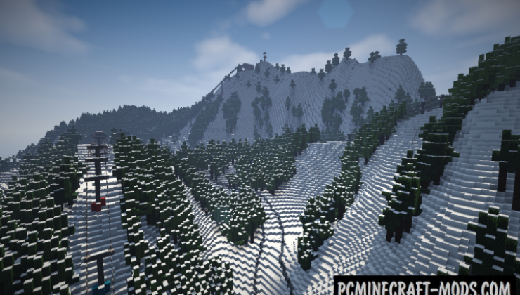 Working Ski Resort - Minigames Map For Minecraft