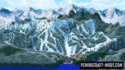 Working Ski Resort - Minigames Map For Minecraft