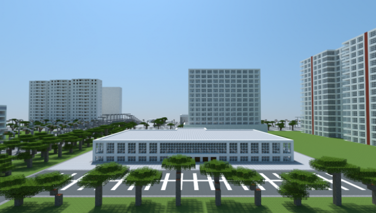 Spacia City - Buildings, House Map For Minecraft