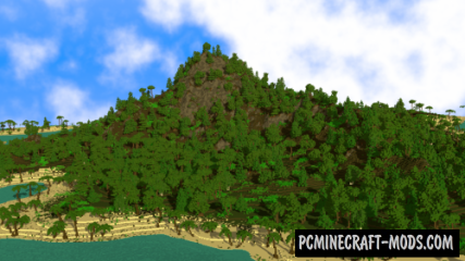 Tropical Island - Custom Terrain Map For Minecraft