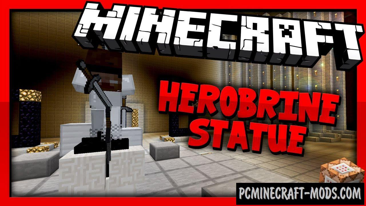Herobrine Statue Command Block For Minecraft 1 8 9 Pc Java Mods