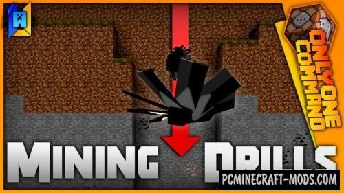 Mining Drills Command Block For Minecraft 1.11.2