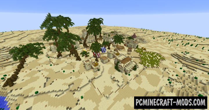 Arabian Village in Desert Map For Minecraft 1.14, 1.13.2 