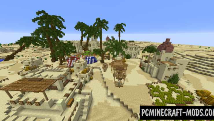 Arabian Village in Desert Map For Minecraft 1.14.3, 1.14.2 