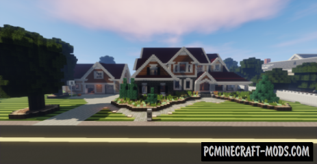 Large Suburban House Map For Minecraft