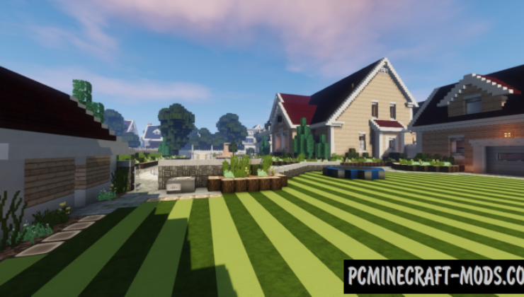 Large Suburban House Map For Minecraft 1.14, 1.13.2  PC 
