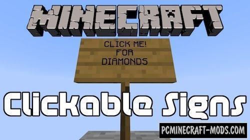 Sign Button - Tweak Mod For Minecraft 1.20.4, 1.19.4, 1.18.2, 1.12.2