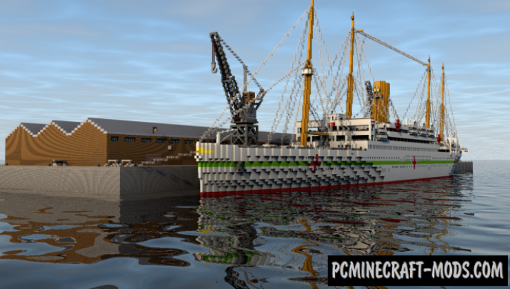 HMHS Britannic at Southampton Map For Minecraft 1.14, 1.13 