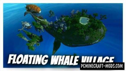 Floating Whale Village - 3D Art Map For Minecraft