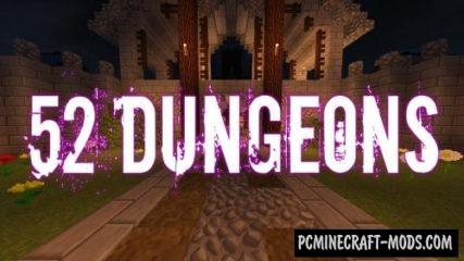 52 Dungeons - Parkour, Puzzle Map For Minecraft