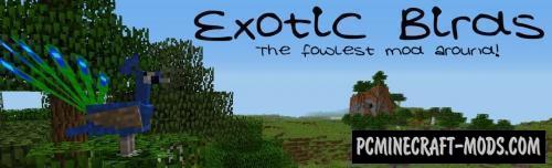 Exotic Birds - New Creatures Mod For Minecraft 1.20.1, 1.19.3, 1.16.5, 1.12.2