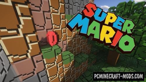 Super Mario 16x Texture Pack For Minecraft 1.16.5, 1.16.4, 1.15