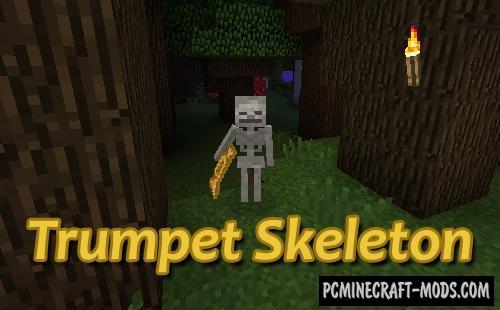 Trumpet Skeleton - Meme Mob Mod MC 1.17.1, 1.16.5, 1.14.4