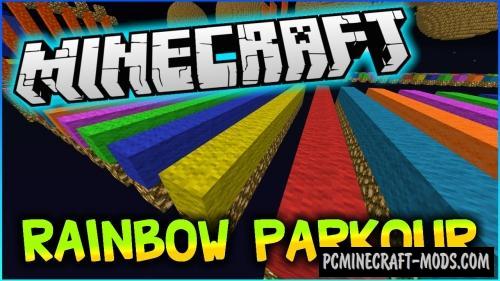 Rainbow Parkour Map For Minecraft