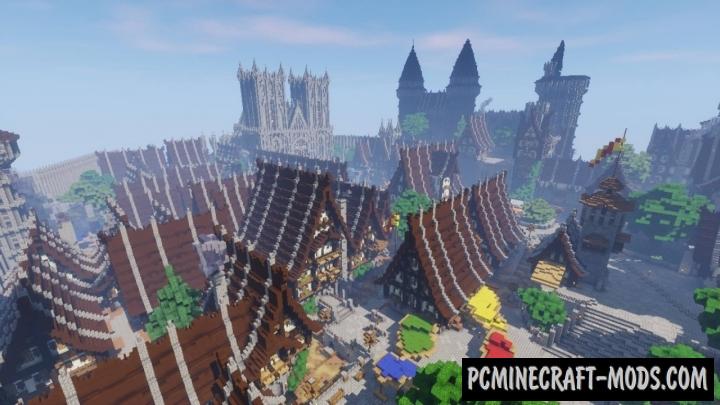 medieval minecraft city map with download
