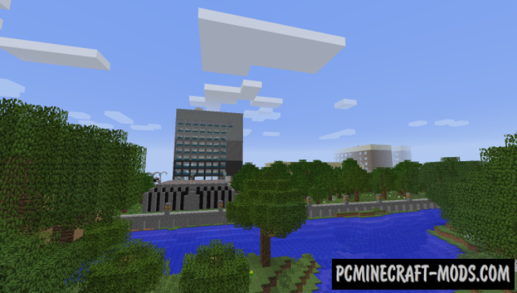 Waterton - City, Buildings Map For Minecraft