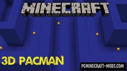 3D Pacman Mini-Game Minecraft PE Map 1.5.0, 1.4.0