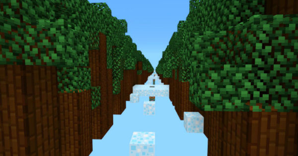 Ice Road of Parkour Minecraft PE Bedrock Map 1.4.0, 1.2.13 