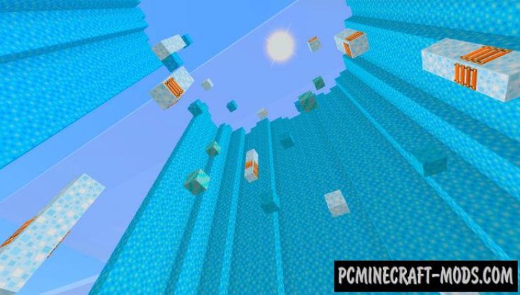 Ice Road of Parkour Minecraft PE Map 1.4.0, 1.2.13