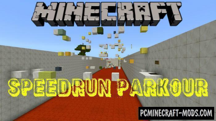 Speedrun Parkour Minecraft PE Bedrock Map 1.15, 1.14