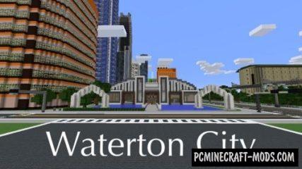 Waterton - City, Buildings Map For Minecraft