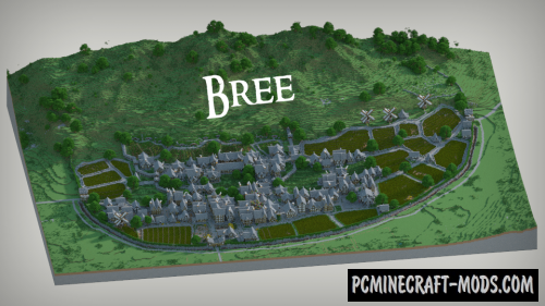 Bree Town Map For Minecraft 1.14, 1.13.2  PC Java Mods 
