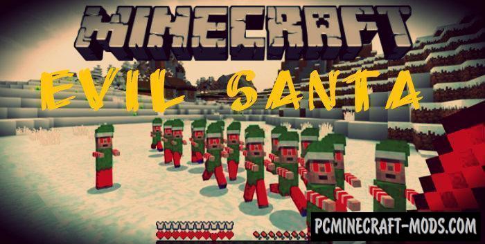 Evil Santa Boss Minecraft PE Bedrock Mod 1.9.0, 1.7.0