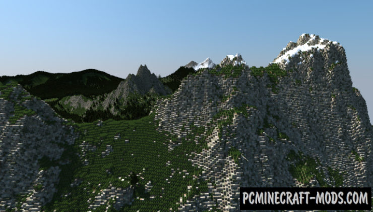 Beautiful Mountains - Surv Terrain Map For Minecraft