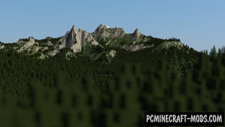 Beautiful Mountains - Surv Terrain Map For Minecraft