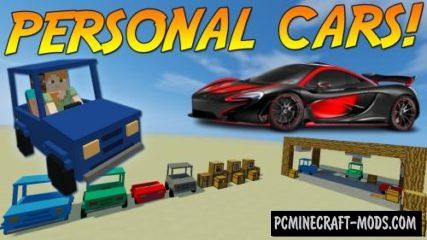 Personal Cars - Vehicle Mod For Minecraft 1.12.2, 1.11.2, 1.10.2