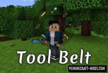 Tool Belt - Custom HUD Mod For Minecraft 1.20.4, 1.19.4, 1.18.2, 1.12.2