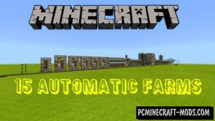 15 Automatic Farms - Redstone Minecraft PE Map 1.16, 1.14