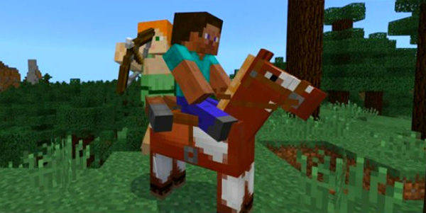 2 Players Horse Riding Minecraft PE Mod / Addon 1.9.0, 1.7 