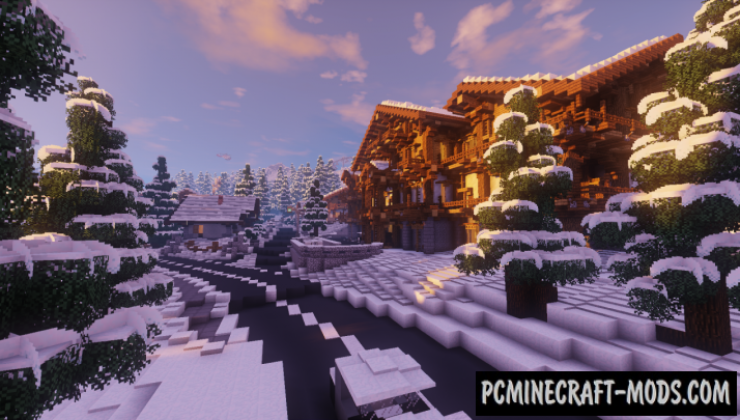 Realistic Ski-Resort Map For Minecraft 1.14, 1.13.2  PC 