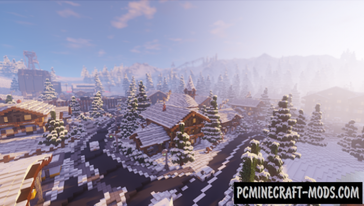 Realistic Ski-Resort Map For Minecraft 1.14, 1.13.2  PC 