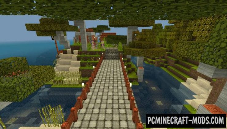 Modern Village on Island Minecraft PE Map 1.4.0, 1.2.13