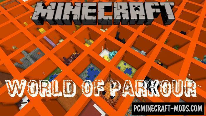 World of Parkour Minecraft PE Bedrock Modded Map 1.9.0, 1 