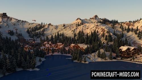 Realistic Ski-Resort - Adventure Map For Minecraft