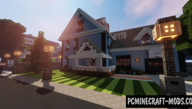10 Suburban Houses Map For Minecraft 1.14.2, 1.14.1  PC 