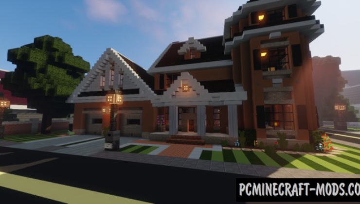 10 Suburban Houses Map For Minecraft 1.14.2, 1.14.1  PC 