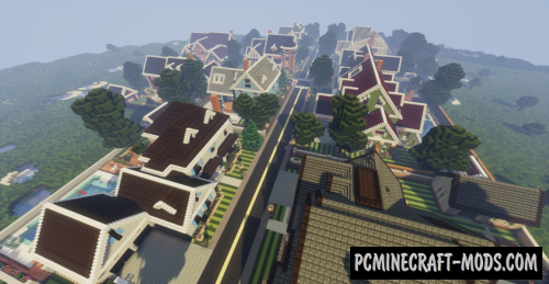 10 Suburban Houses Map For Minecraft 1.14, 1.13.2  PC 