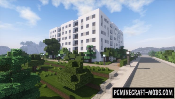minecraft city with apartments map
