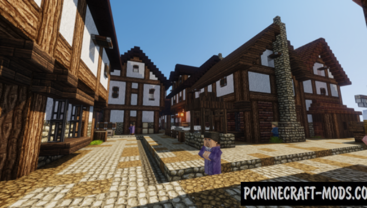 Medieval Castle and Town Map For Minecraft