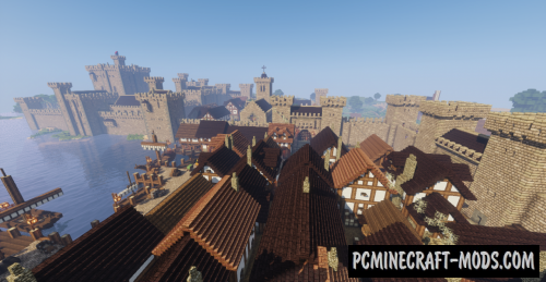 Medieval Castle and Town Map For Minecraft