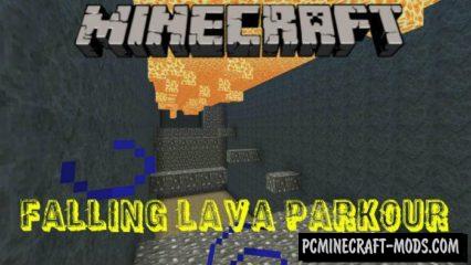 Falling Lava Parkour Minecraft PE Bedrock Map 1.4.0, 1.3, 1.2.13
