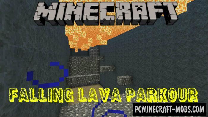 Falling Lava Parkour Minecraft Pe Bedrock Map 1 4 0 1 3 1 2 13 Pc Java Mods