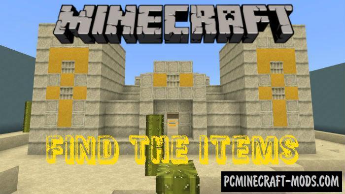 Find The Items Mini Game Minecraft Pe Map 1 5 0 1 4 0 Pc Java Mods